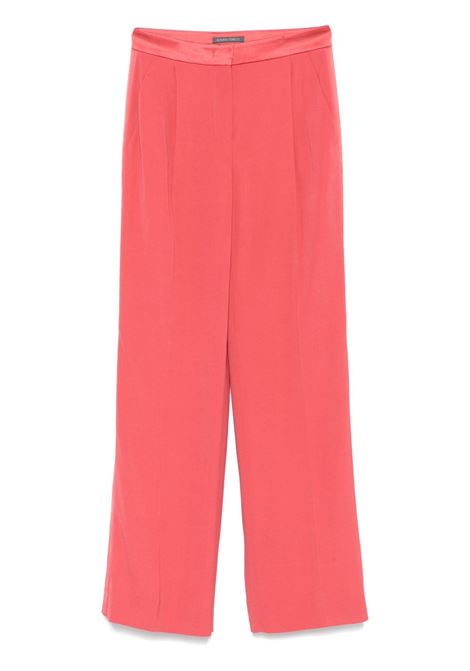 Pantaloni dritti in rosa papavero Alberta Ferretti - donna